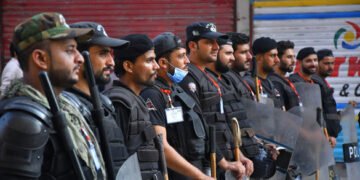 Bhimber Police, Magistrates Hold Flag March Ahead of Muharram