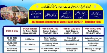 ITP Mobile Vans Bring Police Services to Islamabad | Feb 9–15 Plan